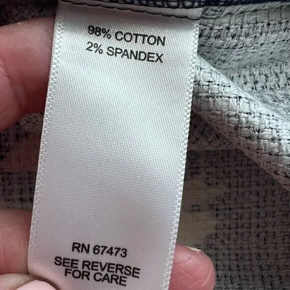 JUST...TAYLOR Floral Basketweave Cotton Stretch Sheath Dress Exposed Zipper NWT - Picture 9 of 10